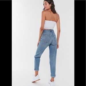 BDG Urban Outfitters High Waisted Taper Leg Mom Jeans Light Wash
